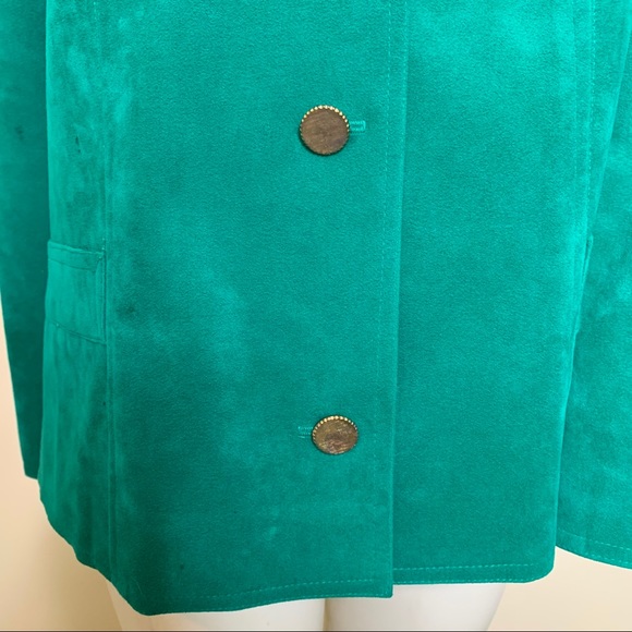 Vintage Nat Kaplan Couture Green Suede Blazer - Picture 4 of 16